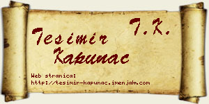 Tešimir Kapunac vizit kartica